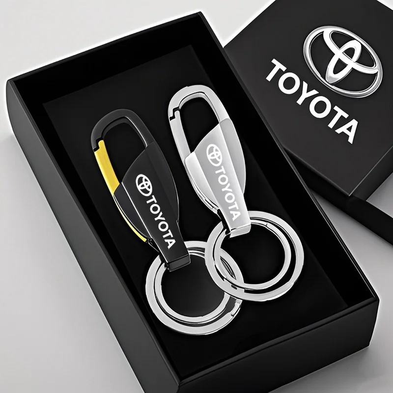Автомобильный брелок из цинкового сплава с логотипом на талии подвесной для Toyota