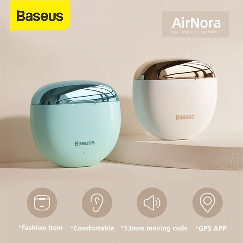 

Baseus AirNora W2 TWS Bluetooth Headset Wireless Anti-loss GPS Stereo Earbuds Hands-free IPX4 Touch Waterproof Sports Headphones