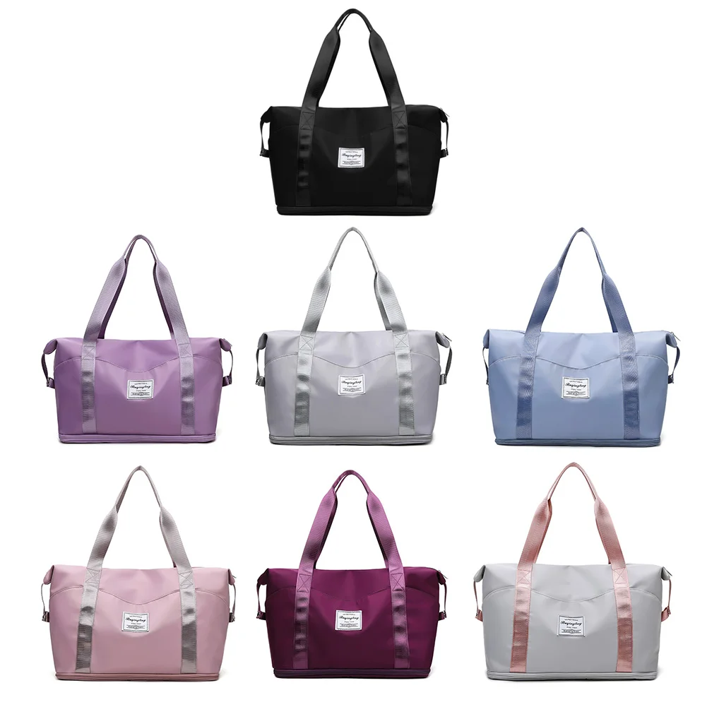 

Gym Fitness Luggage Trolley Bag Folding Large Capacity Oxford Cloth Shoulder Bags Women Training Travel Yoga Handbagg