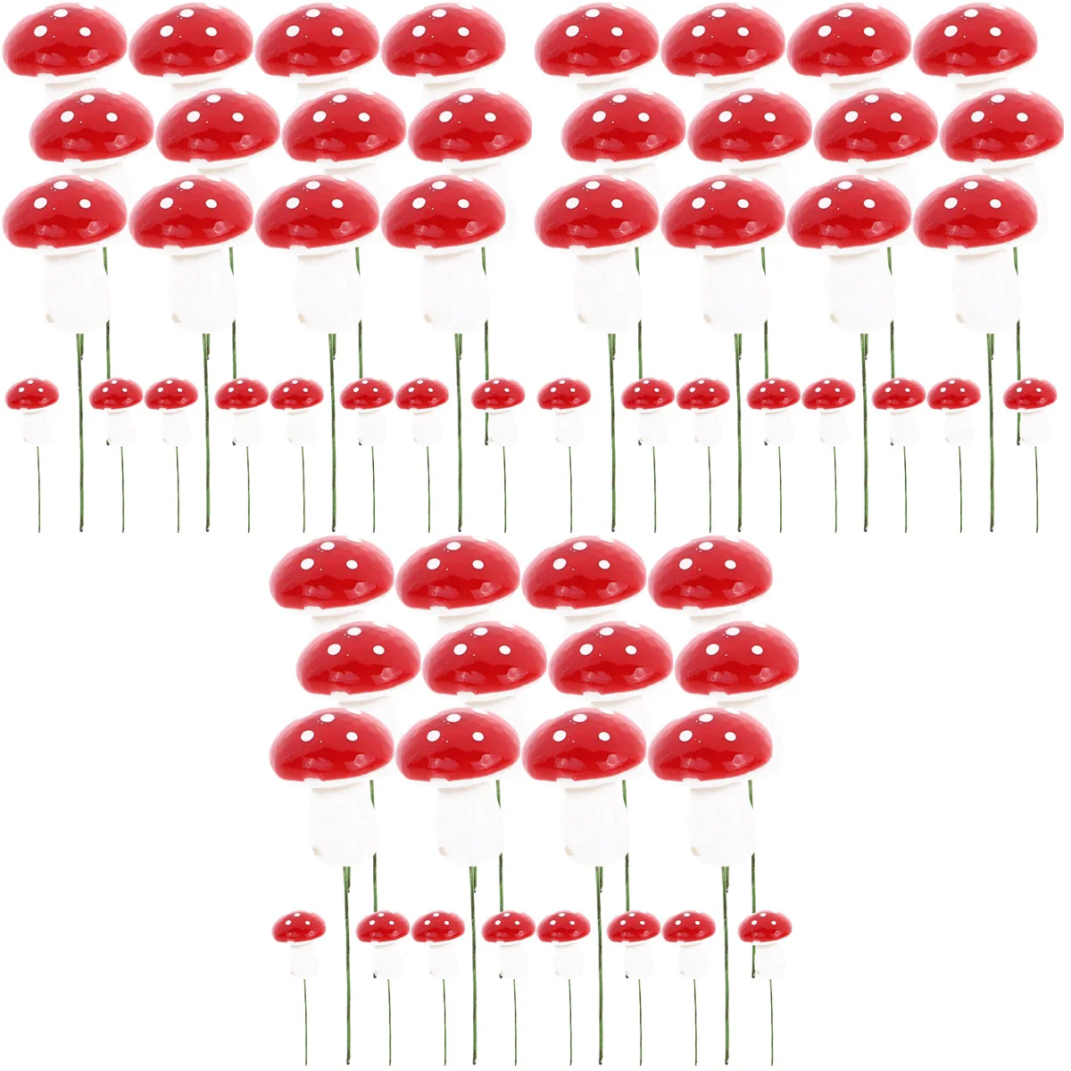

60 pcs Mushroom Cake Picks Cupcake Toppers Cake Decoration for Jungle Theme Party