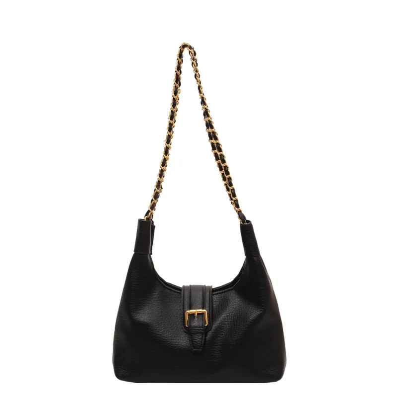 

Fashion Chain Shoulder Bag For Women Soft Leather Large Capacity Tote Handbag 2023 New Korean Casual Shoulder Underarm Bag