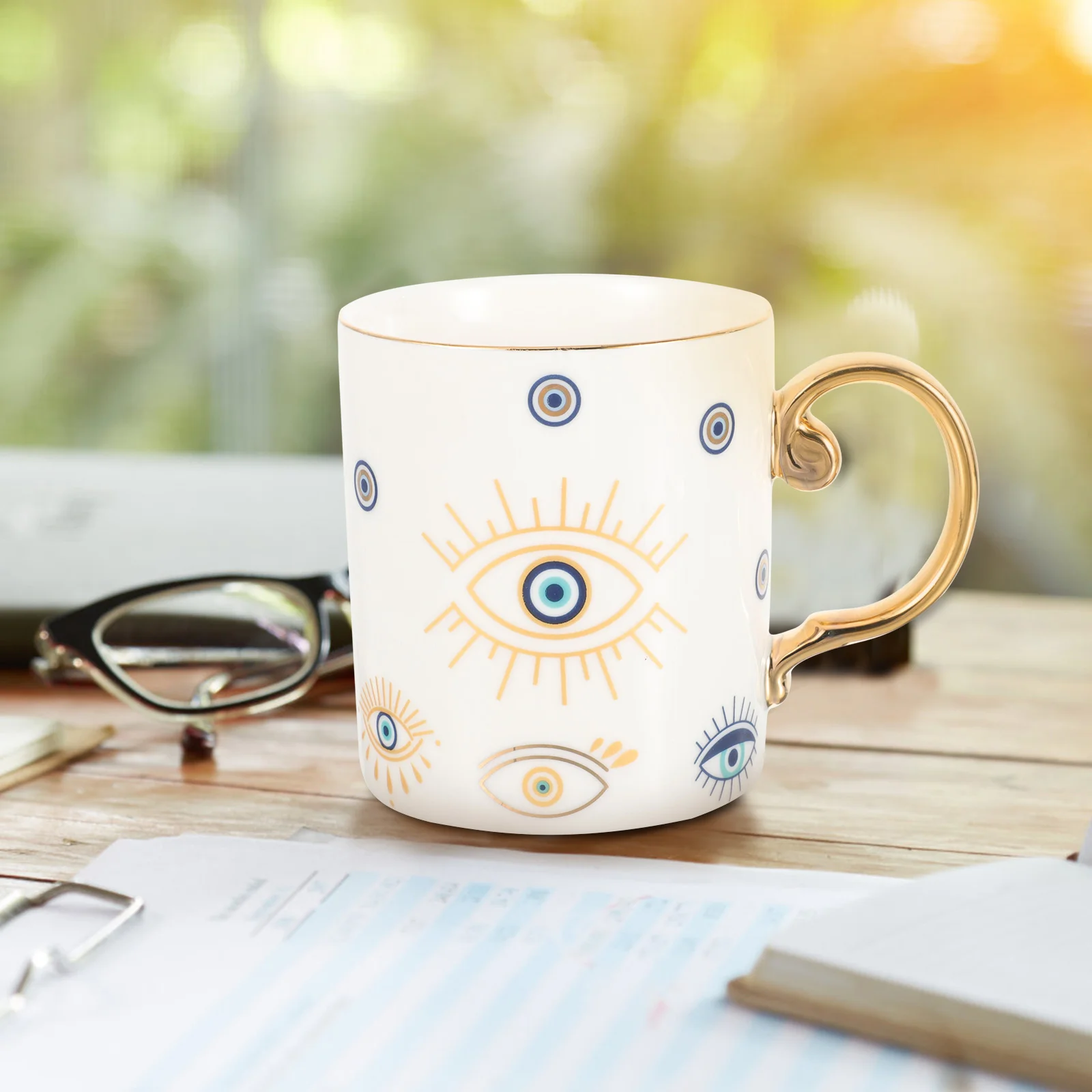 

Coffee Mug Ceramic Milk Cup Retro Latte Cup Delicate Vintage Exquisite Lovers