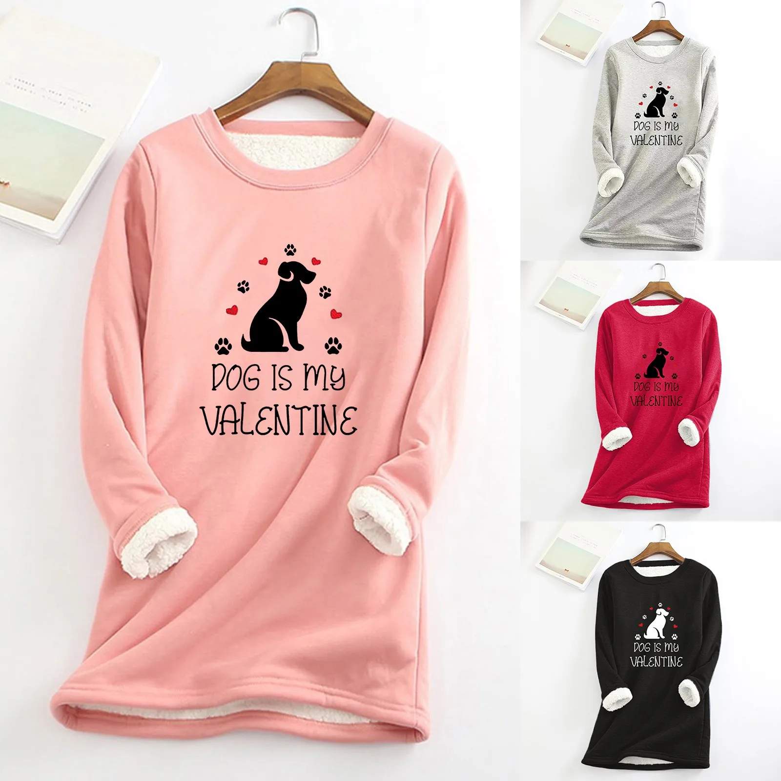 

Женская толстовка с капюшоном на молнии, осенне-зимние свободные топы с принтом, утепленная и Флисовая теплая Длинная толстовка, куртка на молнии