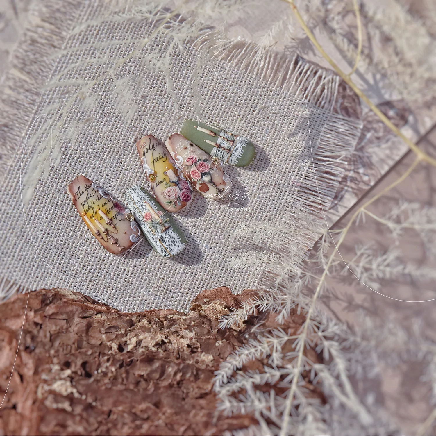 1 шт. красивая роза наклейка для дизайна ногтей изысканный цветок самоклеящаяся 5D