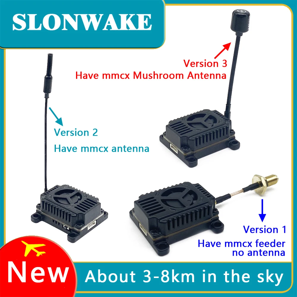 SLONWAKE FPV 5 8G 4 Вт VTX-передатчик 25 МВт/400 МВт/1000 МВт/2000 МВт/4000/ МВт Регулируемый