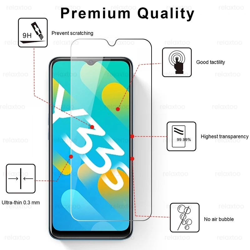 1 to 4 camera protective glass for vivo y33s y 33s y33 s vivoy33s v2109 6 58 safety armor tremp screen protectors film cover free global shipping