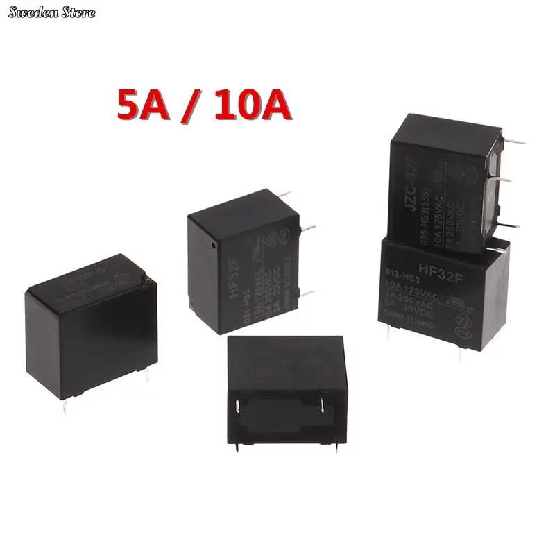 Высококачественное реле 1 шт. HF32F JZC-32F-005 009 012 024-HS3 4PIN 5A 10A JZC-32F-G-024-HS10A