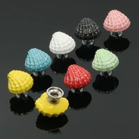 1pc colorful ceramic cute shell knobs drawer handles cupboard door furniture handles knobs decorative accessories