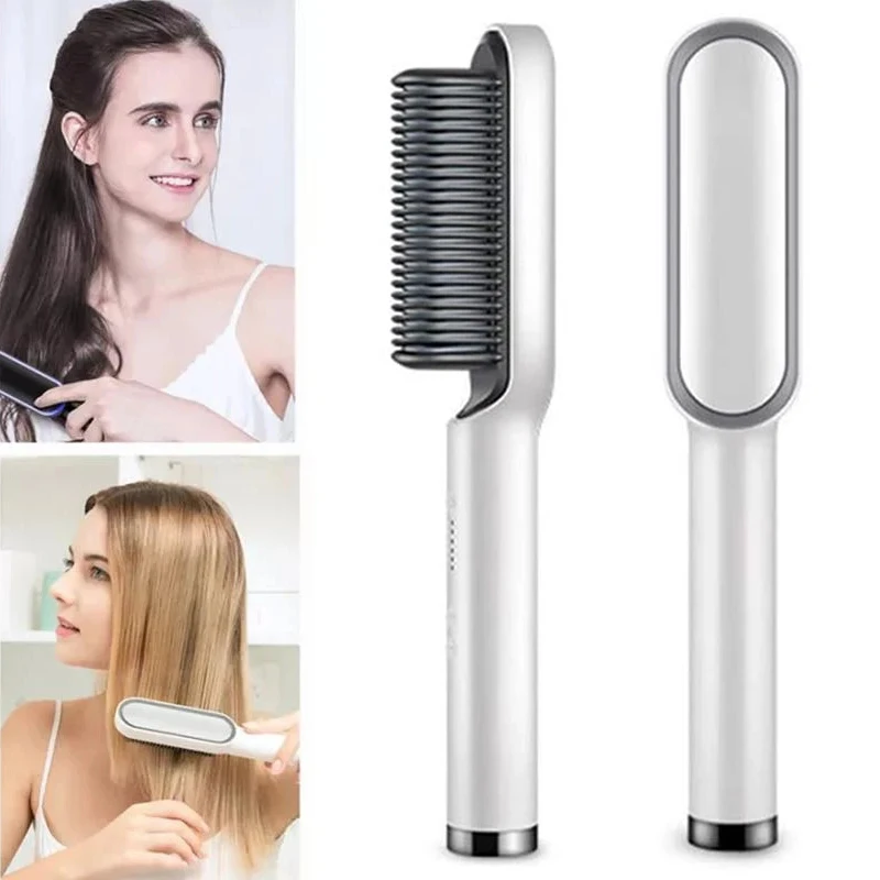 

Hair Dryer Brush Electric Hot Air Comb Multifunctional Hair Straightener Curler Comb Brush Fast Heating Ion Blow Dryer