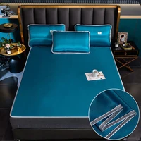 summer ice silk mattress single double sleeping mat cool cozy 90120150180cm king queen size luxury double bed protection pad