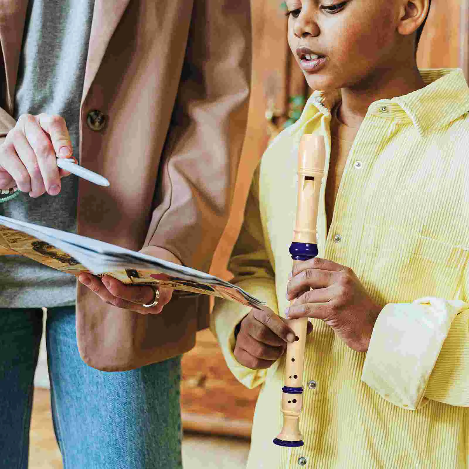 Сопрано-рекордер для взрослых кларнет в немецком стиле с 8 отверстиями розовый и