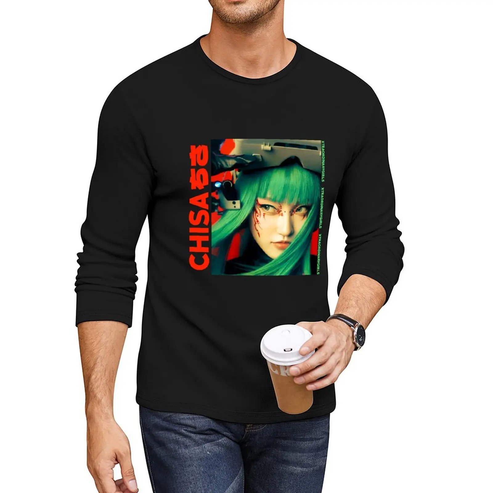 XG Kpop Chisa XGALX сетчатая длинная футболка для девочек ALPHAZ забавные футболки с