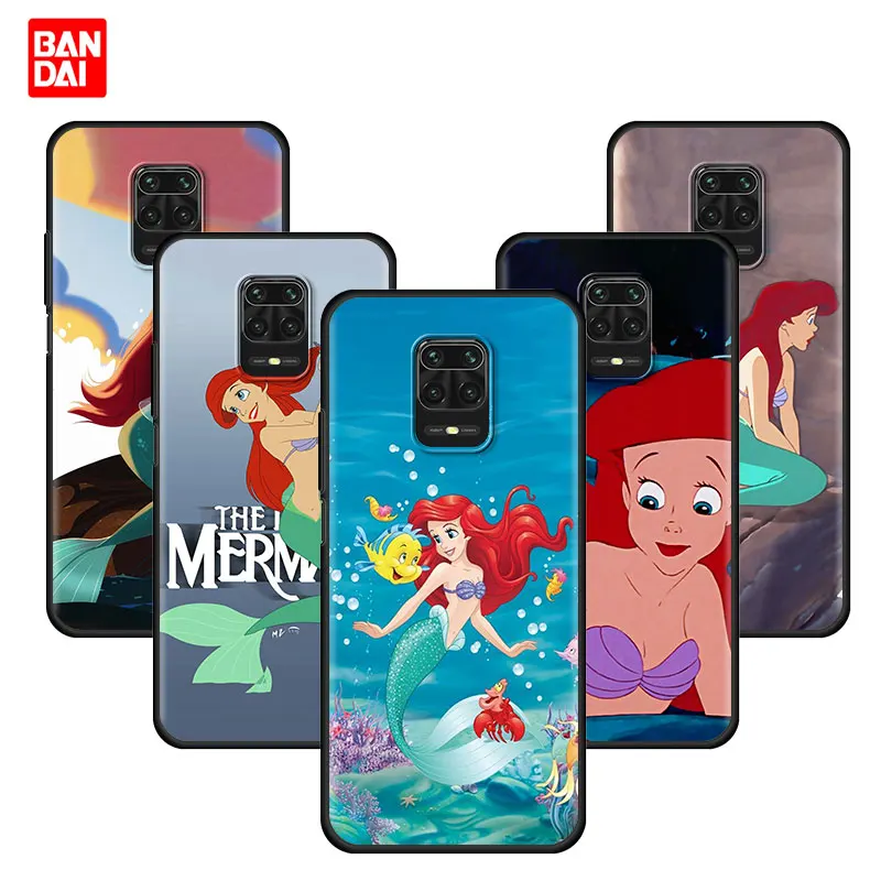 

Cover Case for Redmi Note 9s 9 7 8 8t 8Pro 10 10Pro 11 11t Pro Plus 4G 5G Shell Bag Soft Little Mermaid Disney Ariel Princess