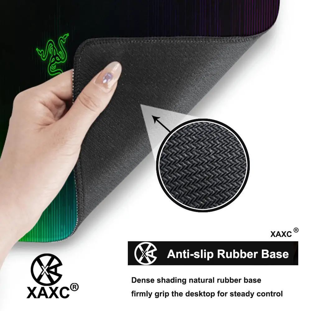 Большой коврик для мыши XXL R-Razer Snake, коврик для клавиатуры и мыши, нескользящий резиновый игровой коврик для мыши, коврик для ноутбука HYBXXC (art.: 3920dbbfc6ccc) - 3920dbbfc6ccc