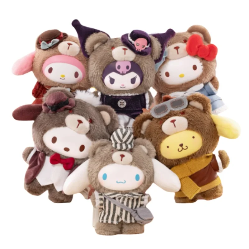 Kuromi Family British Afternoon Tea Series Blind Box Doll Toy Cute Cinnamoroll Hello Kitty Character Pendant Decorative Gift