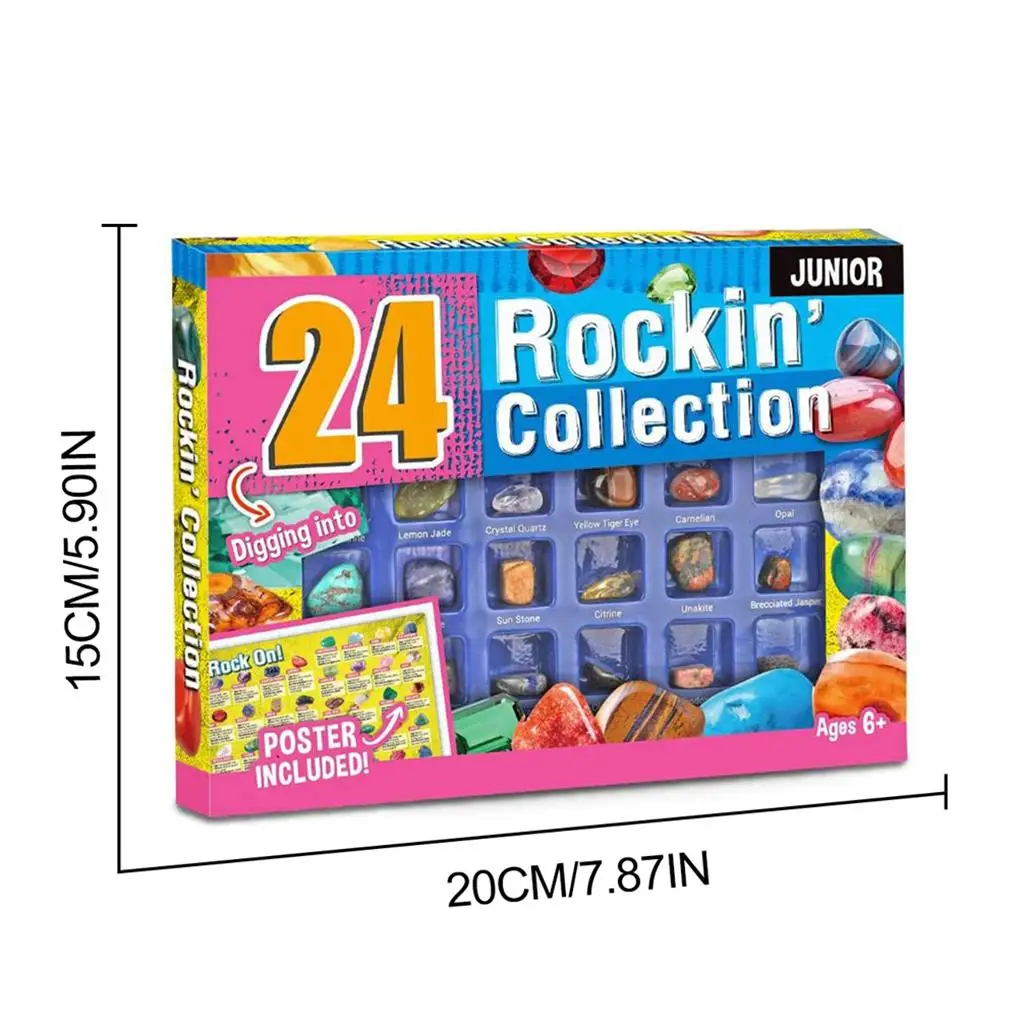 

Natural Stone Kids Waterproof Exquisite Teaching Toy Lightweigt Portable Educational Science DIY Toys Birthday Type 1