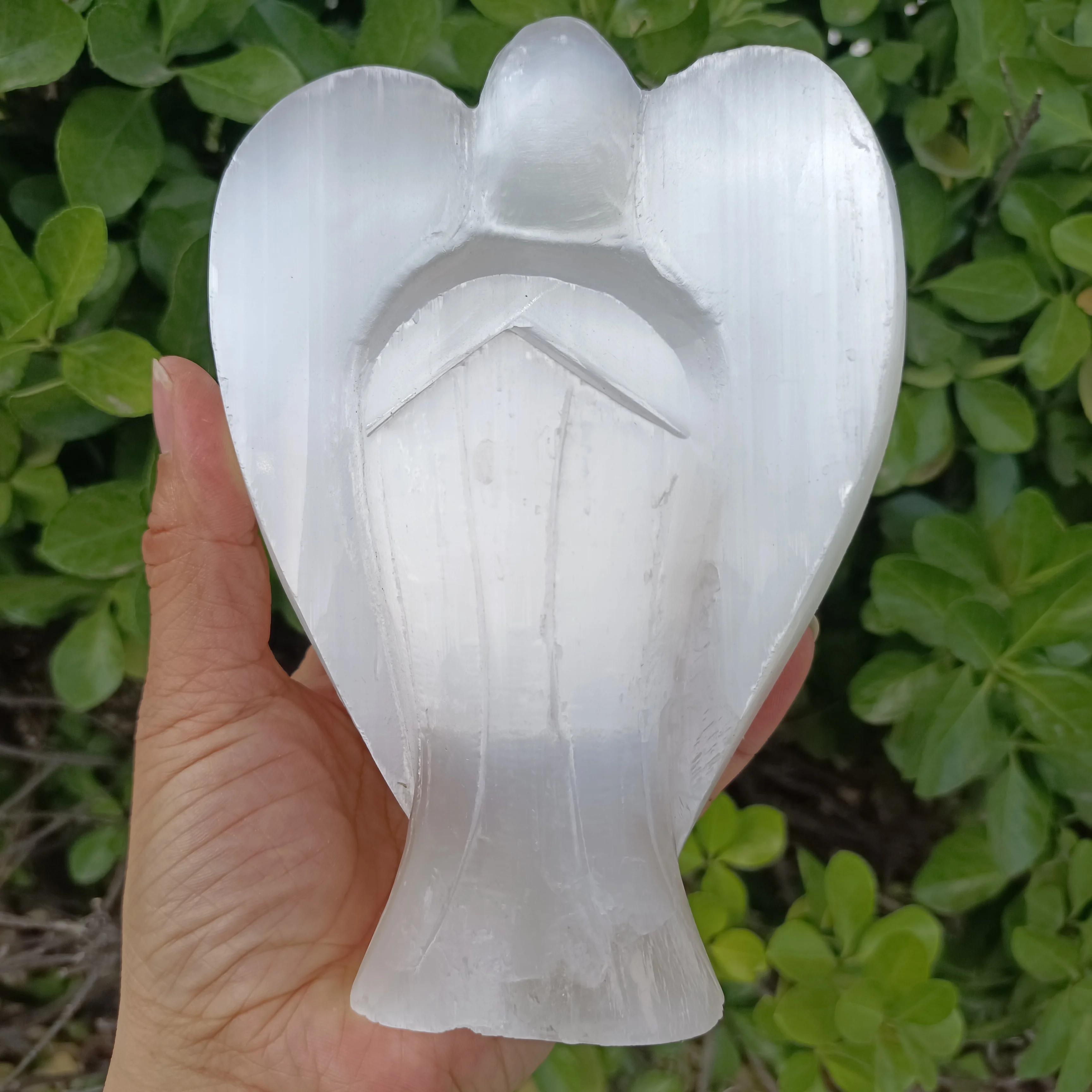 

Natural Moroccan White Selenite Gypsum Hand-Carved Angel Crystal Energy Home Office Decoration Craft Gifts Mineral Reiki Ornamen