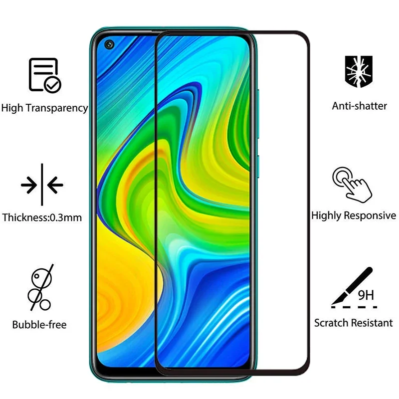 Защитная пленка для экрана 9d чехол из закаленного стекла на redmi note 9 xiaomi readmi redmy not9