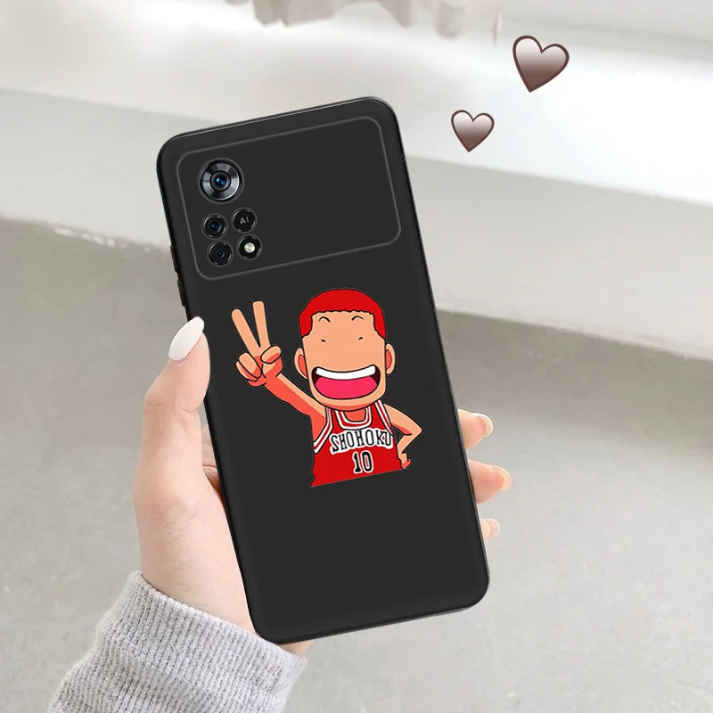 Чехол для телефона Xiaomi POCO X5 M3 M4 M5S C40 C50 C51 F3 F4 F5 X4 X3 F1 14 Pro Slam Dunk мультяшный Redmi A3X