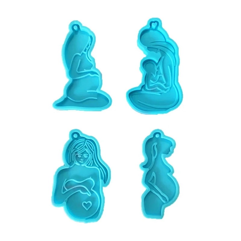 

Pregnant Women Silicone Mold DIY Keychain Pendant Mould for Mother's Day Gift