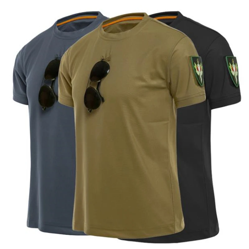 

7500 Mannen Militaire Tactische T-shirt Outdoor Sneldrogende Korte Mouwen Sport Tops Mannelijke Shirt Wandelen Training Tee