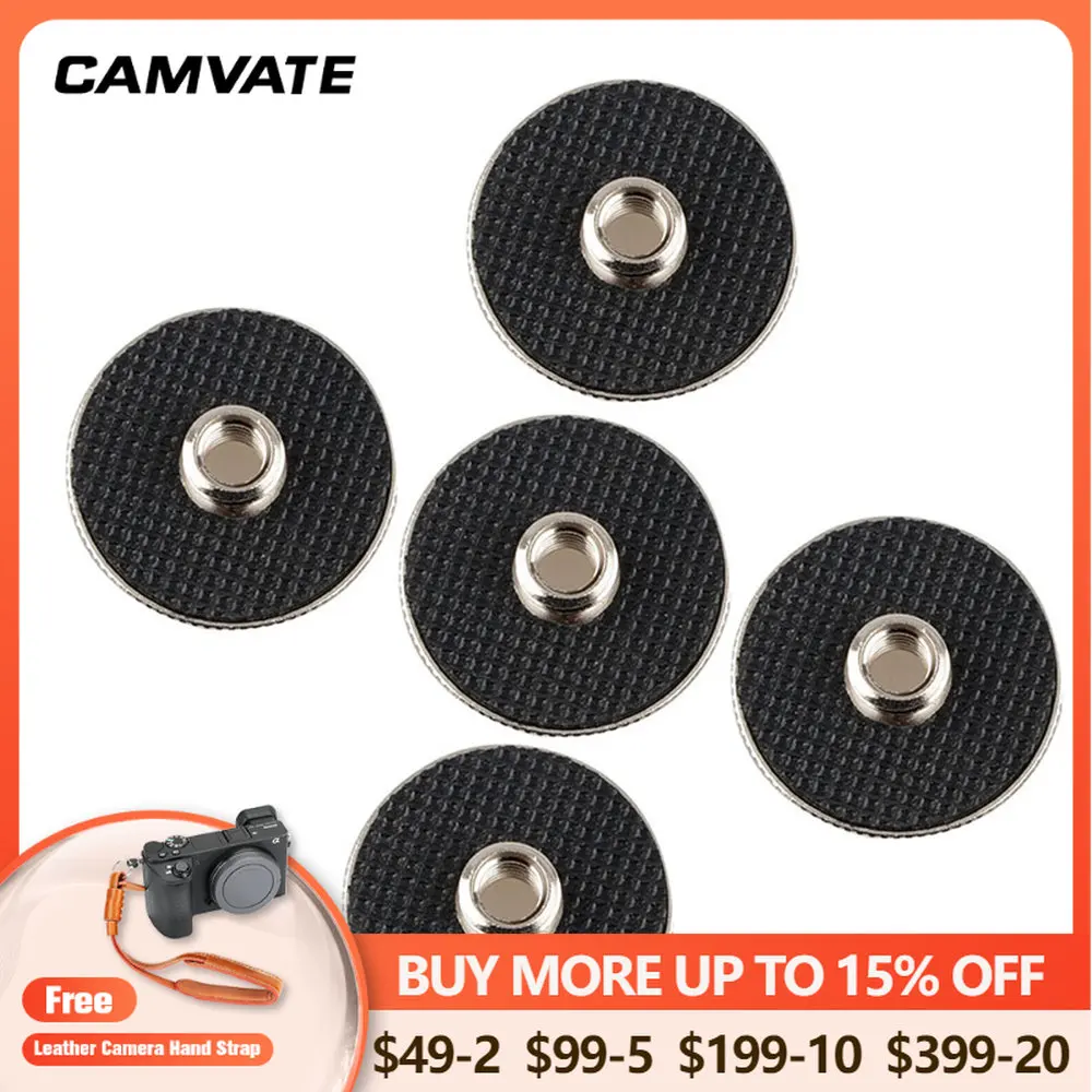 

CAMVATE 5 штук Стандартный с винтовой резьбой переходник с 1/4 "-20 Женский до 3/8"-16 Мужской Для DSLR Камера/штатив с пластиной быстрого крепления