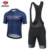 difos cycling suit man reflective mtb maillot cycling jersey bib shorts sets mountain bike short sleeve bicycle summer clothing