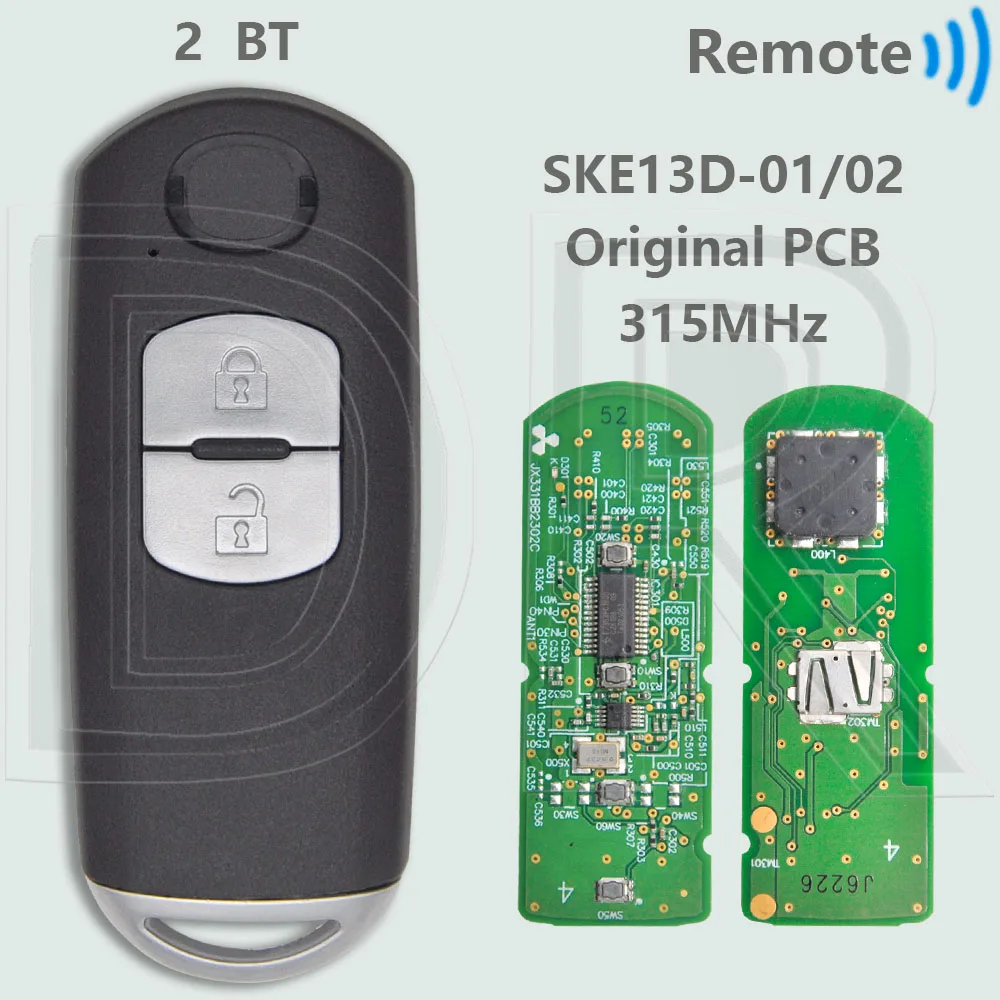 

Оригинальная печатная плата DR SKE13D-01/02 SKE13E-01/02 Универсальный автомобильный дистанционный ключ ID49 315/433 МГц для Mazda 2 3 6 CX-4 CX-5 CX-9 MX-5 AXELA