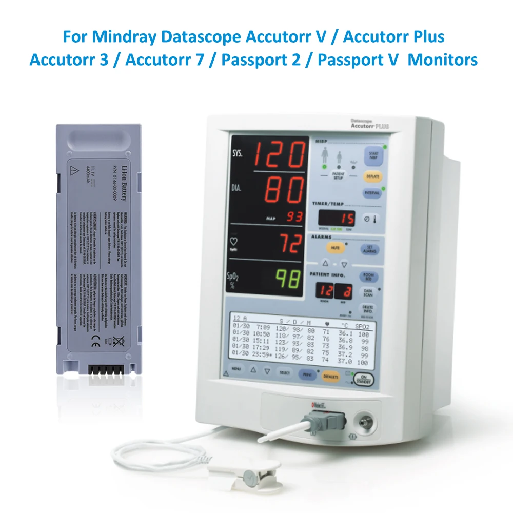Литий-ионный аккумулятор 0146-00-0069 0146-00-0099 для Mindray Accutorr V, Accutorr Plus, PM7000, PM8000, PM9000, DPM3, DPM4, DPM5, M05-010001-06 (art.: 3920da61ffa0f) - 3920da61ffa0f