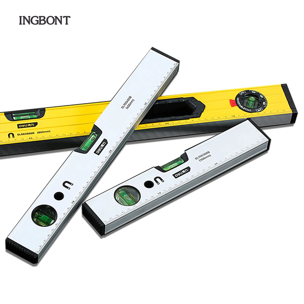 

INGBONT Measuring Construction Level High Precision New Spirit Level Ruler Protractor Angle Finder 226-600MM Scale Ruler