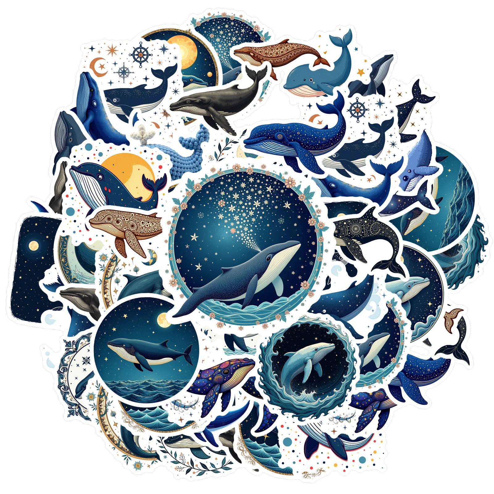 

Водонепроницаемые наклейки с китами JESJELIU