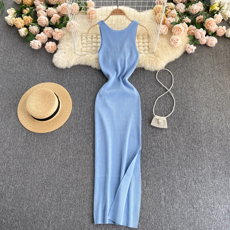 

Women's Summer New Fashion Knit Dresses Black