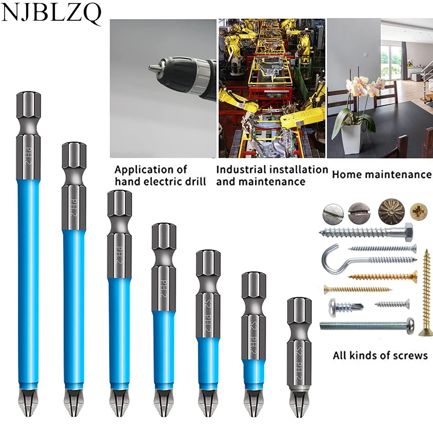 

Набор насадок для дрели NJBLZQ, 25/50/65/90/127 мм