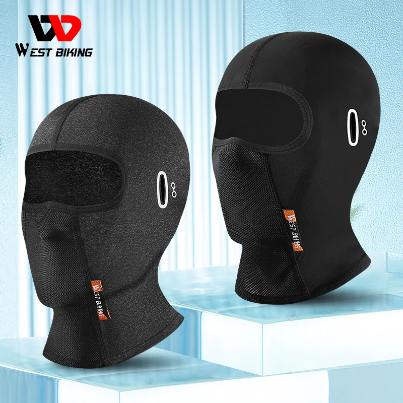 

WEST BIKING Summer Balaclava Men's Cycling Caps UV Protection Full Face Motorcycle Mask Women Bicycle Hat Cooling Sport Gear