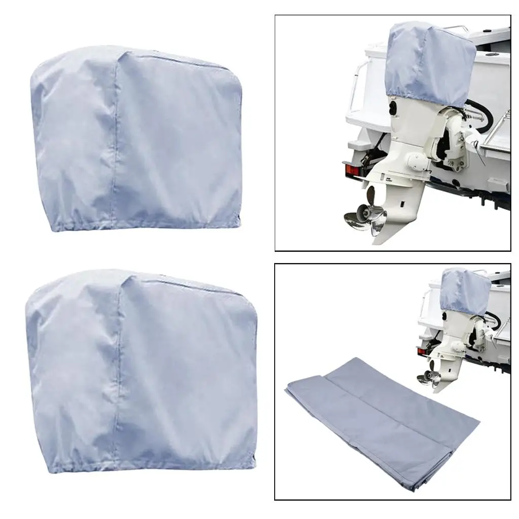 

2Pieces Waterproof Heavy Duty Outboard Motor Boat Engine Protector Cover