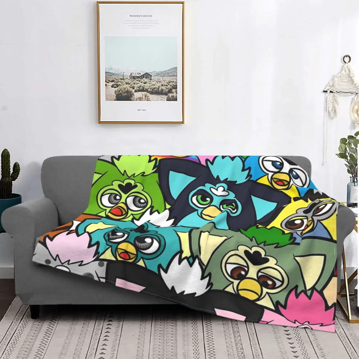 

Furby Army Blanket Bedspread Bed Plaid Bed Linen Sofa Blanket Summer Blanket Blankets For Bed