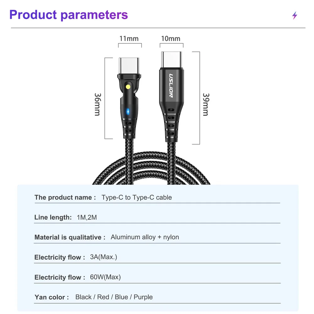 Кабель USB Type-C на USB C, 60 Вт (art.: 3920be47048e8) - 3920be47048e8