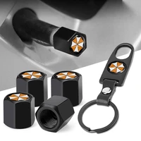 1set car tyre valve stem caps tool wrench keychain for umbrella corporation car styling enterior decoration accessories