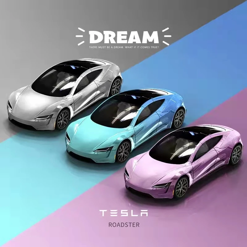 

Time Micro Dream модель автомобиля Tesla Roadster из сплава 1:64 коллекция автомобилей подарки-3 цвета на выбор