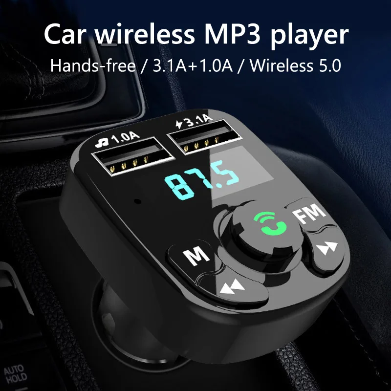 Автомобильный MP3-плеер JaJaBor с fm-передатчиком tf-картой u-диском воспроизведением 3.1A