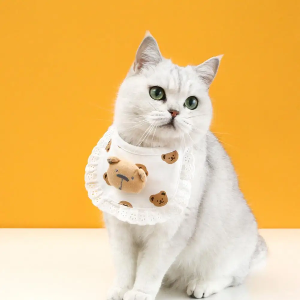 

Highly Absorbent Washable Decorative Dog Cat Saliva Neckerchief Pet Supplies for Travel