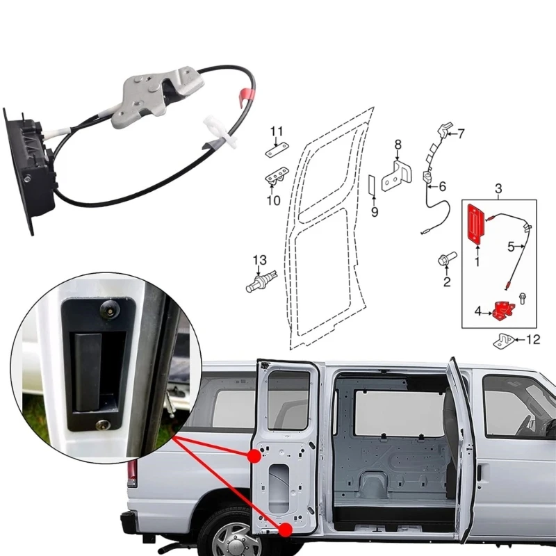 Точный изготовленный шарнирный замок задней двери для E150 E250 E350 1992-2009 6C2Z15264A01AA