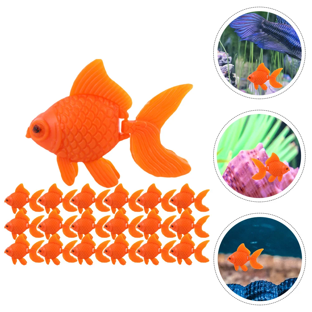 

25pcs Plastic Fish Aquarium Decoration Artificial Floating Swimming Goldfish