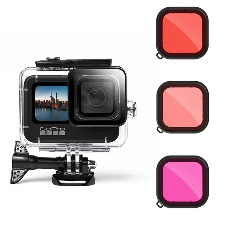 

For GoPro Hero 10 9 Black Case 60M Waterproof Housing Diving Protective Underwater Dive Cover For Go Pro 9 10 GoPro9 Accessories