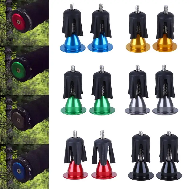 

1 Pair Mountain Bike Grip Handle Bar End Cap Lightweight Durable Aluminum Alloy Bike Handlebar End Bar Plugs MTB Accessories