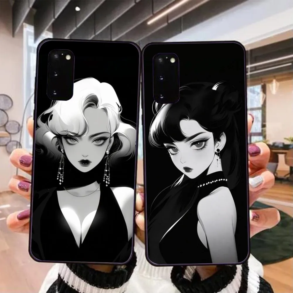 Черный белый чехол для мобильного телефона девушек фотография Realme GT 2 9i 8i 7i Pro X50 X2