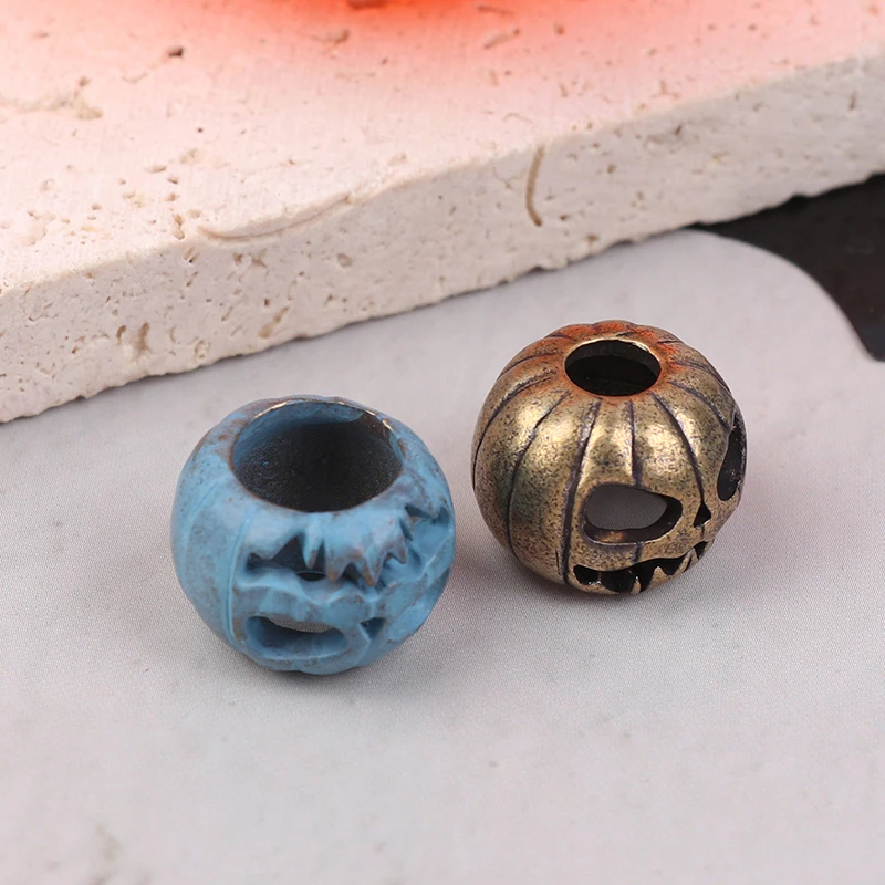 Хэллоуин Тыква Череп Лицо Фонарь EDC Латунный Нож Бусины Зонтик Веревка DIY Тканый