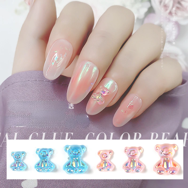 

Bears 3d Nail Art Decorations Charms Parts Kit Resin Holographic Kawai Accessories Acrylic Gyaru Free Shipping Items Jewelry