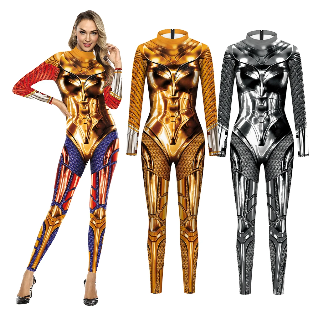 Женское боди с 3D-принтом The Wonder is Magic Woman сексуальные длинным рукавом комбинезон