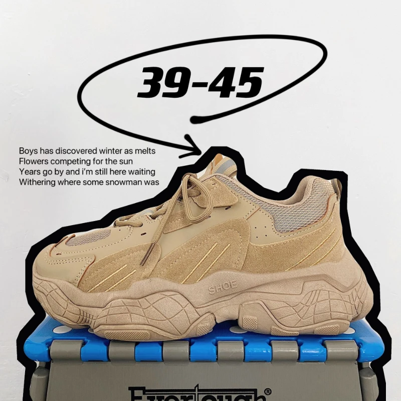 

2022 Spring and Autumn New Men's Shoes Dad Shoes Casual Sports Shoes Fashion Thick Soled Shoes Sports Net Shoes Sneakers 39-45